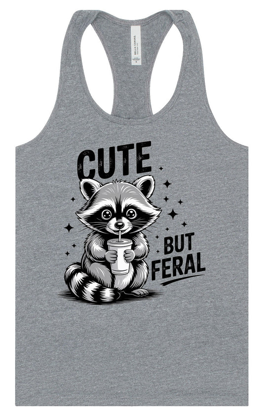 Cute but Feral Women's Racerback Tank
